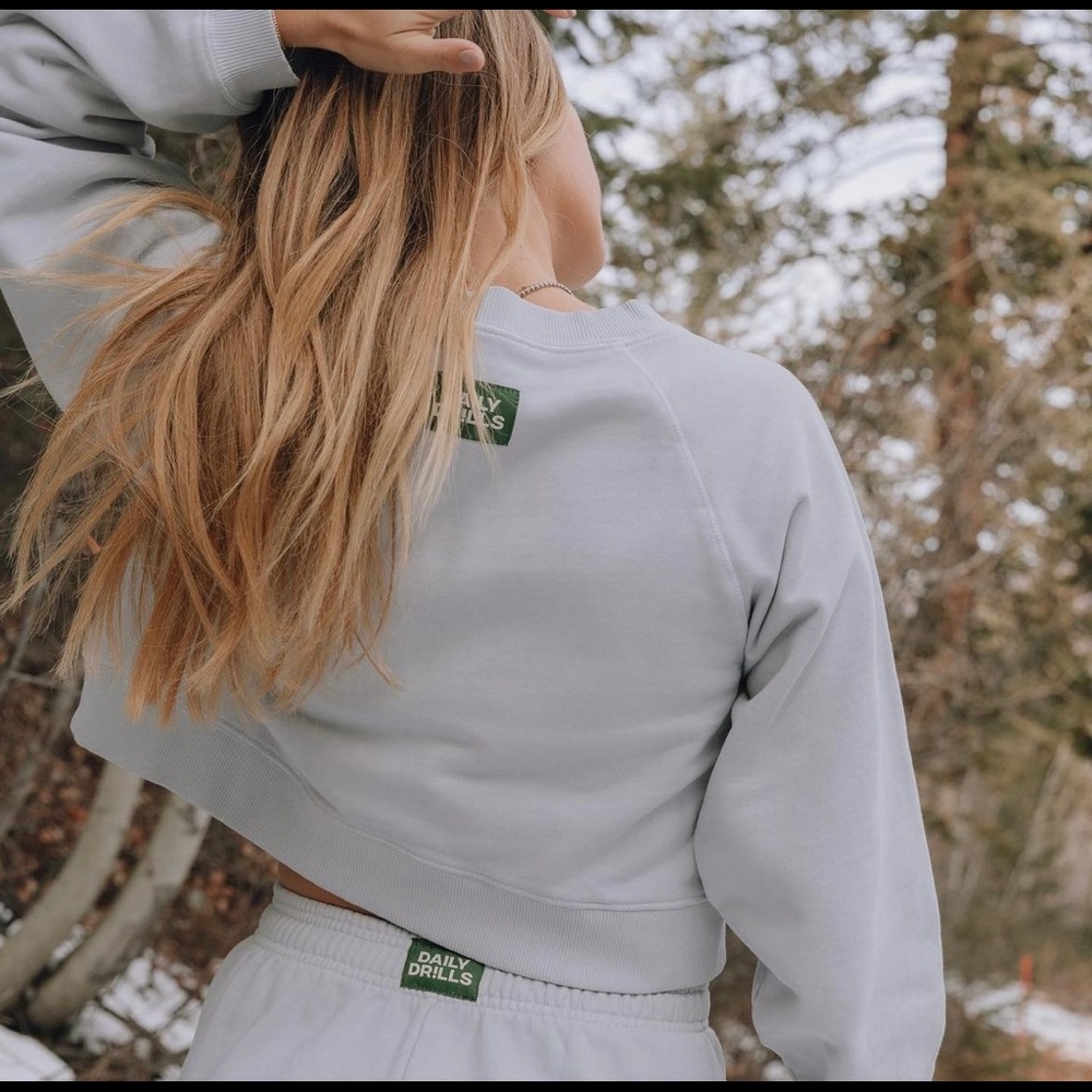 Daily Drills cropped reversible crewneck